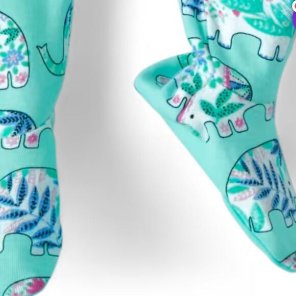 NWT The Children’s Place Girls Elephant Snug Fit Cotton One Piece Pajamas - Picture 4 of 6